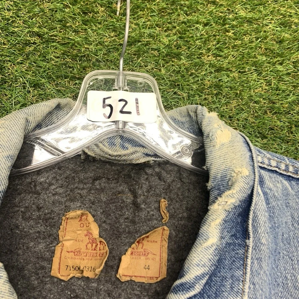 Vintage Levis Trucker Jacket Mens 44 Blanket Lined Denim 70506 0316 USA Made